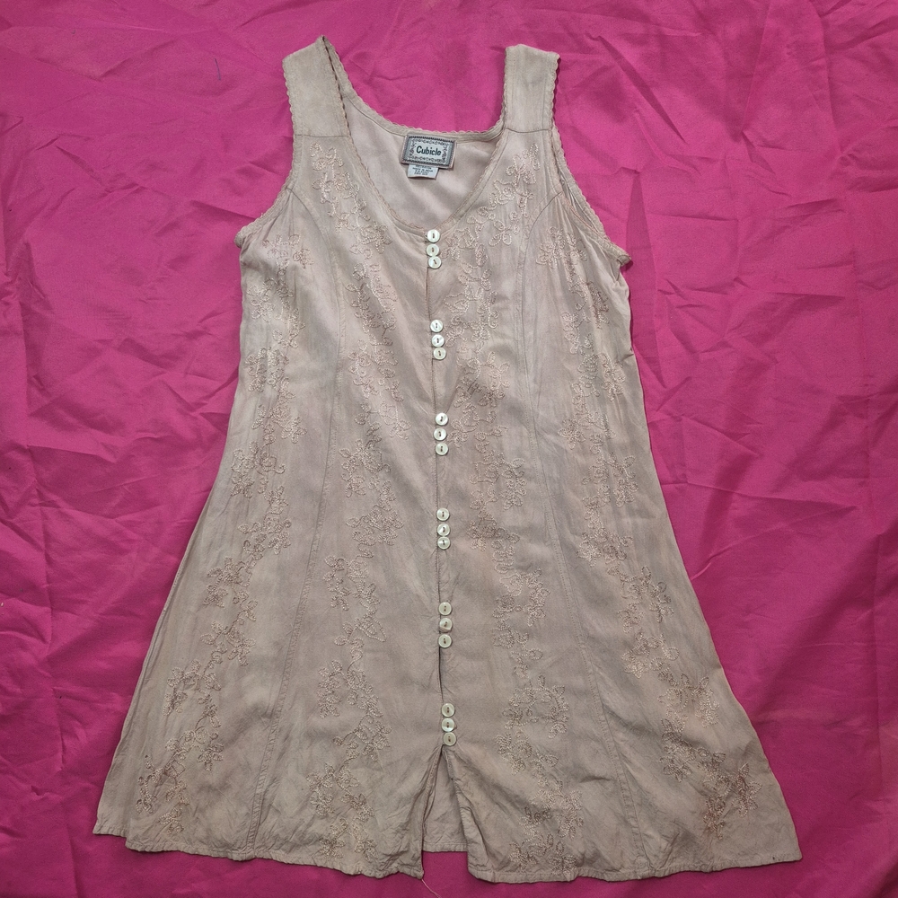 Chalet Beige Button-Down Dress